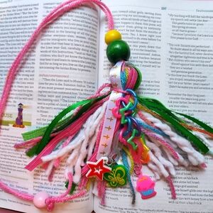 80's Inspired Charm Bookmark Tassel Bookmark